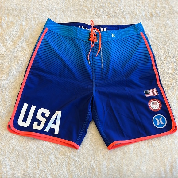 Hurley Swim Hurley Usa Olympic Team Phantom Blue Neon Orange Board